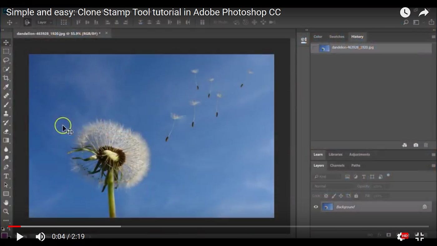 clone stamp tool not working cc