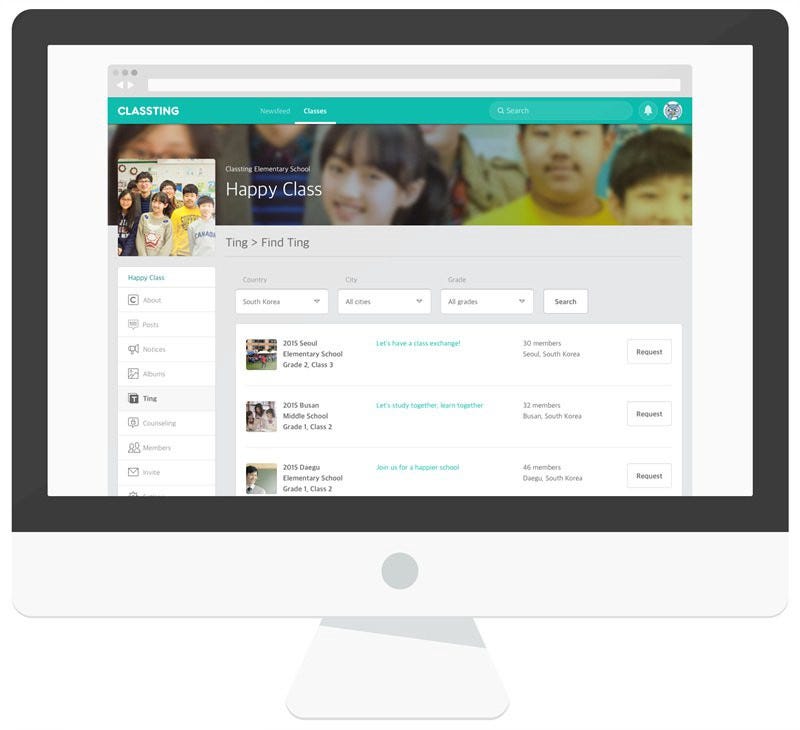 A Space for Digital Penpals. Class exchanges and online interactions… by Classting Medium
