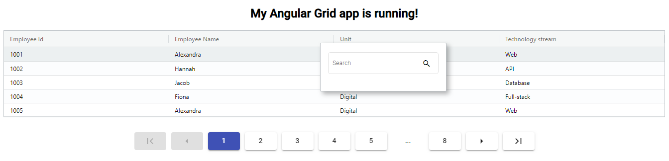 Customize your Angular Grid components with material UI | by INICA BLESSY S  | Medium