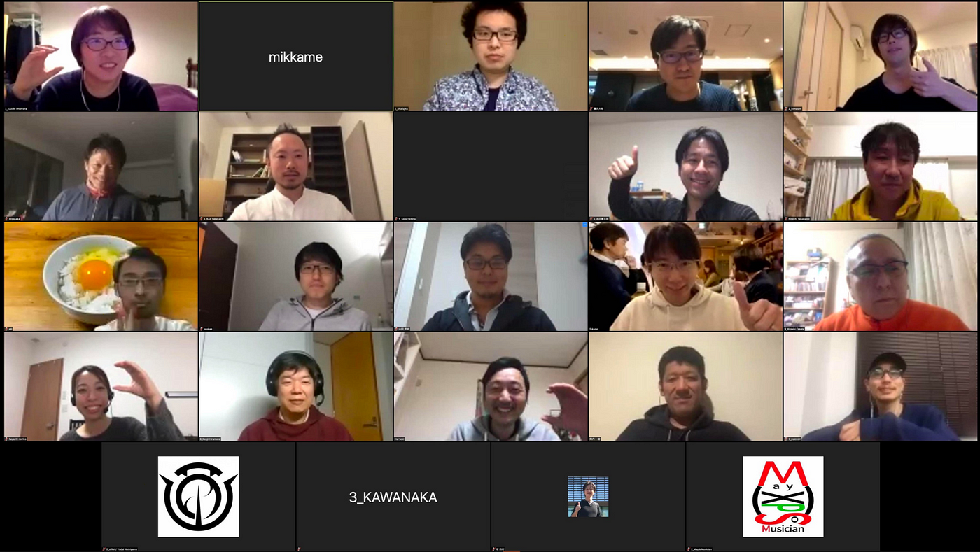 Screenshot of a Zoom meeting showing several participants.