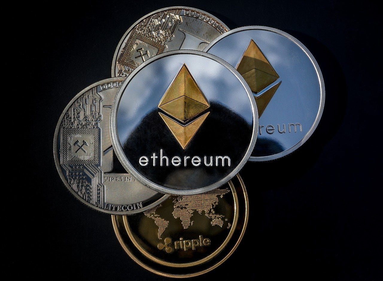 Foto: Pixabay. Author: WorldSpectrum. Ethereum Blockchain.