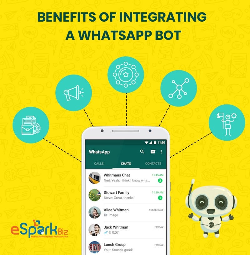 A Step by Step Guide to Creating WhatsApp Chatbot for Business:- | by  eSparkBiz | Chatbots Magazine