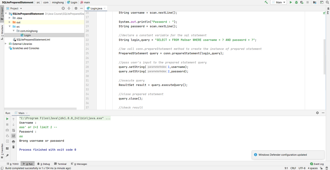 Preventing SQL Injection Attack With Java Prepared Statement | by Ming ...