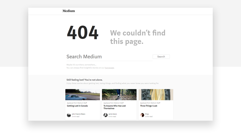 Better Experience 13 404 Page Not Found By Ryan Handy Priyadma Better Experience Design Medium Better Experience 13 404 Page Not Found By Ryan Handy Priyadma Better Experience Design Medium