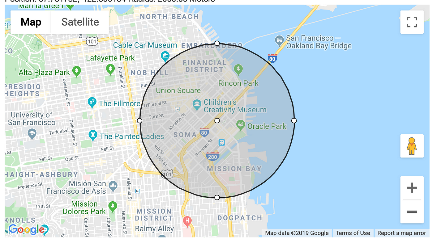 Mapdevelopers Draw Circle Tool How To Engineer Features With Geography | By Nadim Kawwa | Towards Data  Science