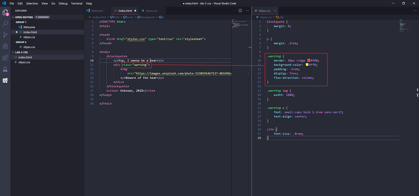 Lab 2. HTML + CSS | by Christian Grewell | applab-fall-2019 | Medium