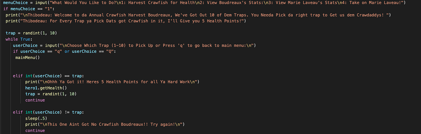 Atchafalaya Adventures: Python Text Game | by Zakopry | Medium