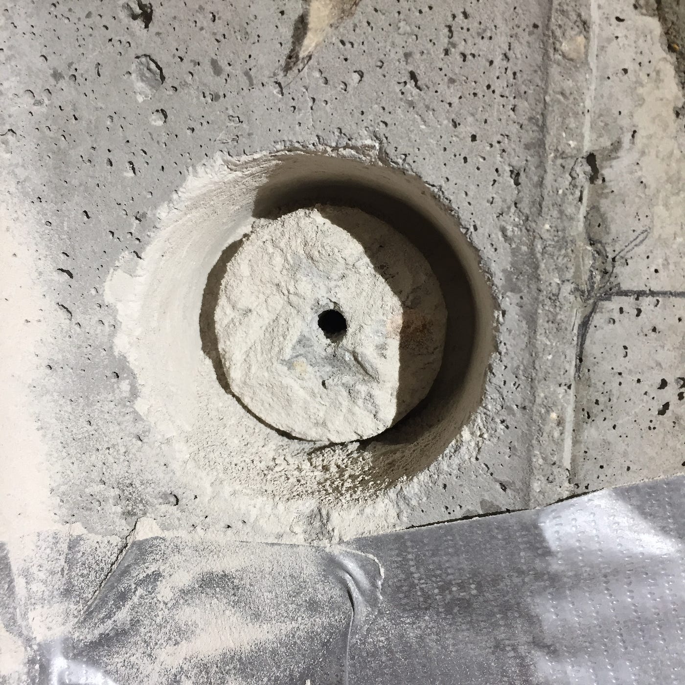 How drilling a hole through my concrete foundation for a mini split