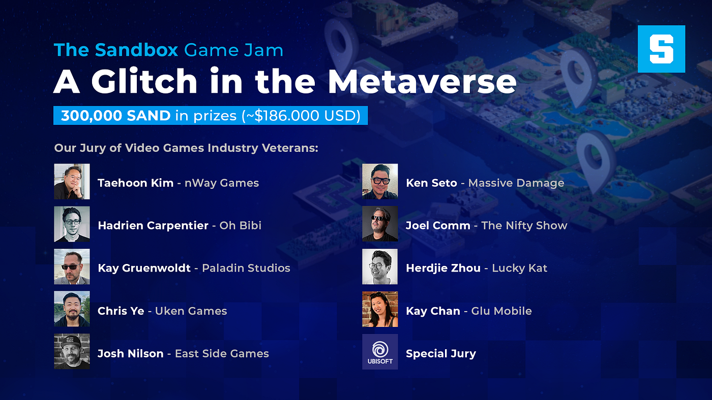 The Sandbox Game Jam — “A Glitch in the Metaverse” (300,000 SAND + LANDS in  Prizes)! | by The Sandbox | The Sandbox | Medium