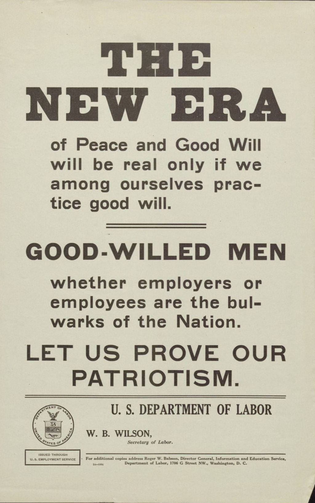 U.S. Labor Department WWI Posters by Matthew Peek NC Stories of