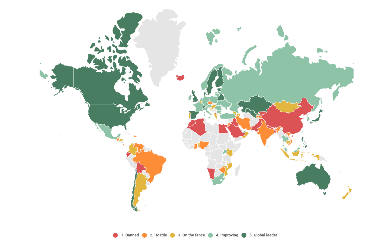 Cryptocurrency Regulation Map