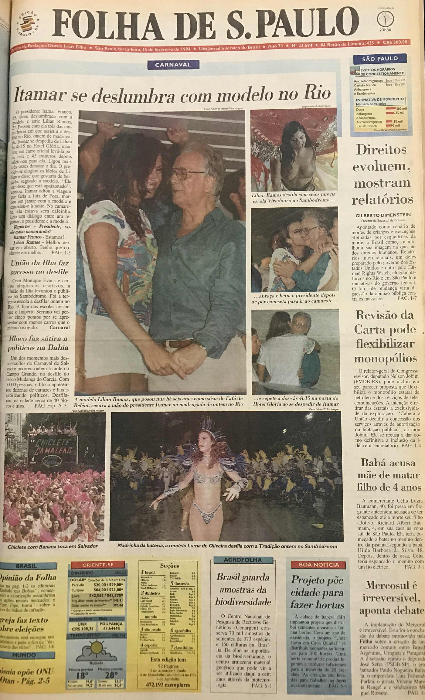 Carnaval 1994 Tio Itamar Franco e sua queda pela modelo Lilian Ramos by A Igreja de Mussu Carnaval 1994 Tio Itamar Franco e sua queda pela modelo Lilian Ramos by A Igreja de Mussu