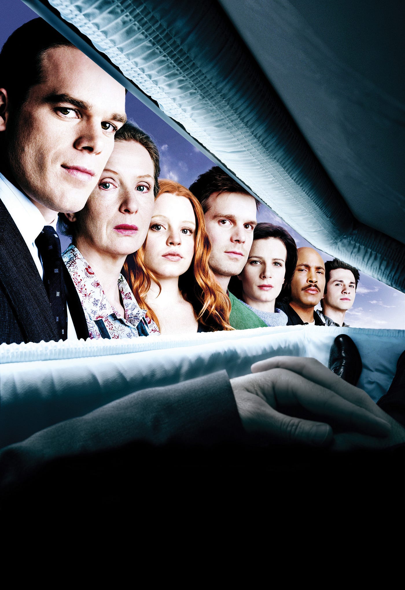 The main cast of HBO’s “Six Feet Under”.