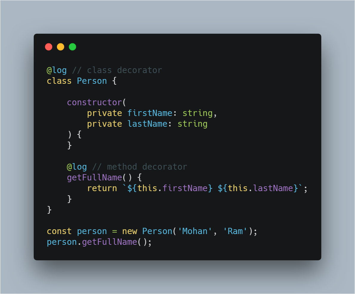 Decorate your code with TypeScript decorators | by Mohan Ram | codeburst