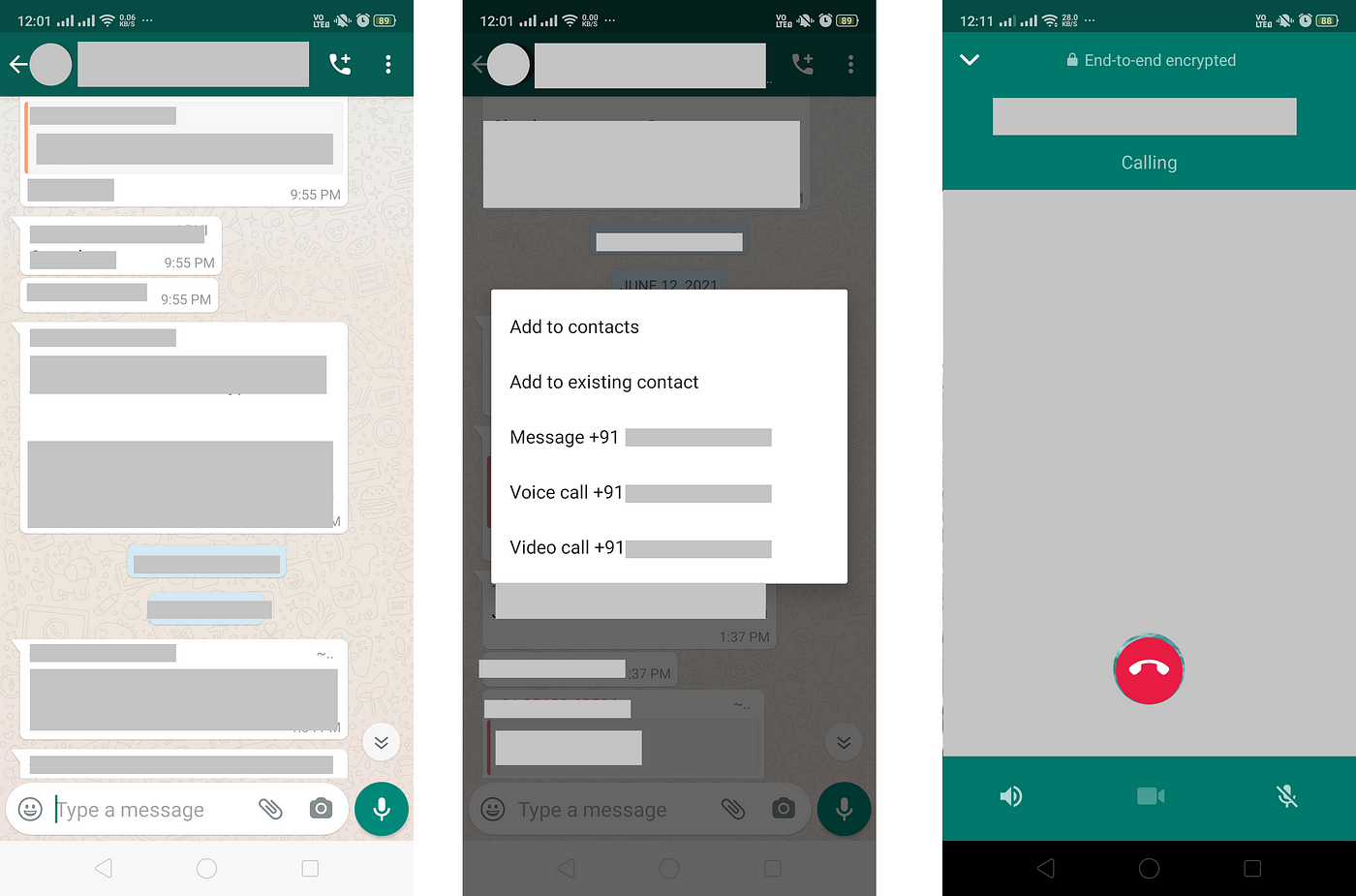 WhatsApp Group members number interaction Feature