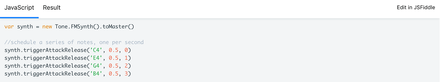 Creating Music Using JavaScript and Tone.js | by Jun Liang | Medium