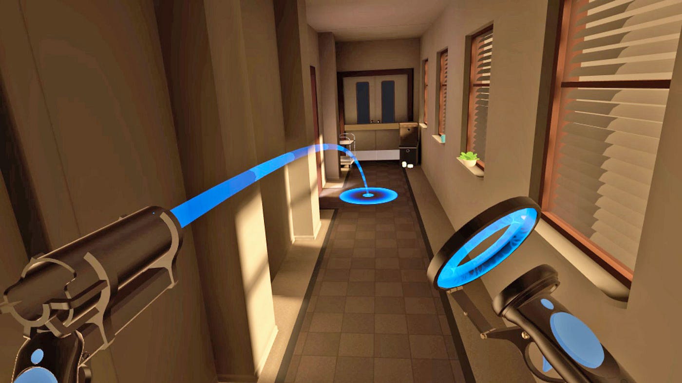 Teleportation or Sliding? Locomotion methods won't stop room-scale VR. | by  Michael Eichenseer | VRdōjō | Medium