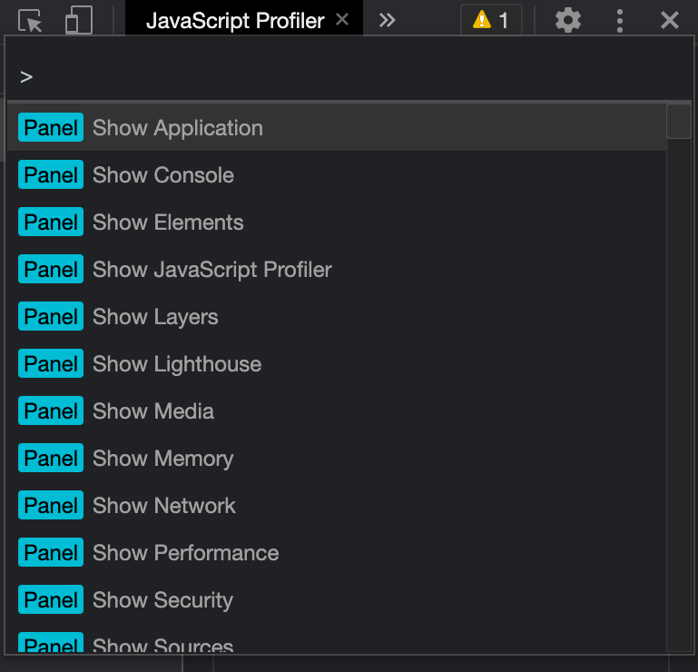 Capture on using the command shortcut on Chrome dev tools