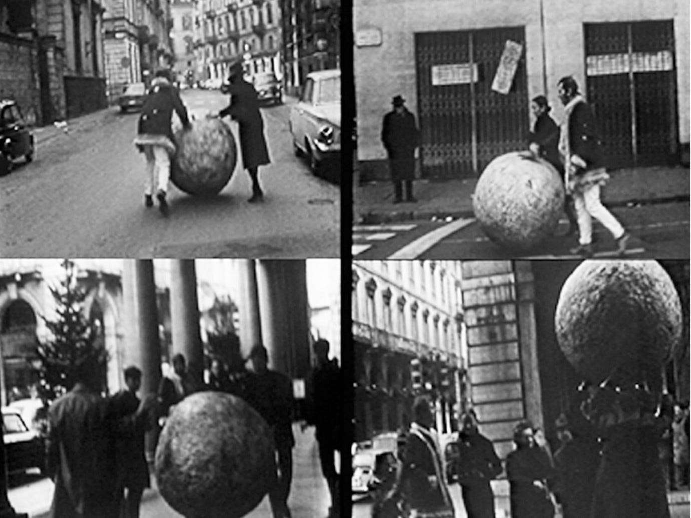 Michelangelo Pistoletto’s Walking Sculpture