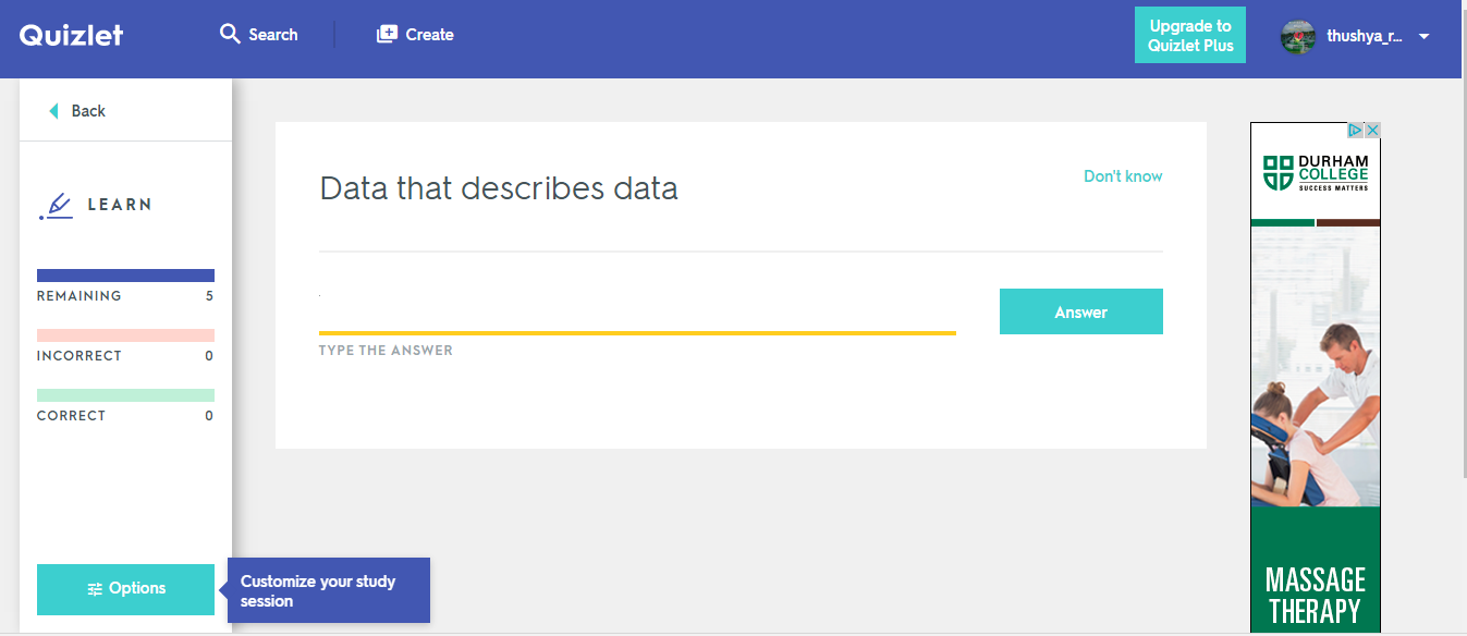 Quizlet — Online Study Tool. module 8 — create by Thushya Rajah Medium