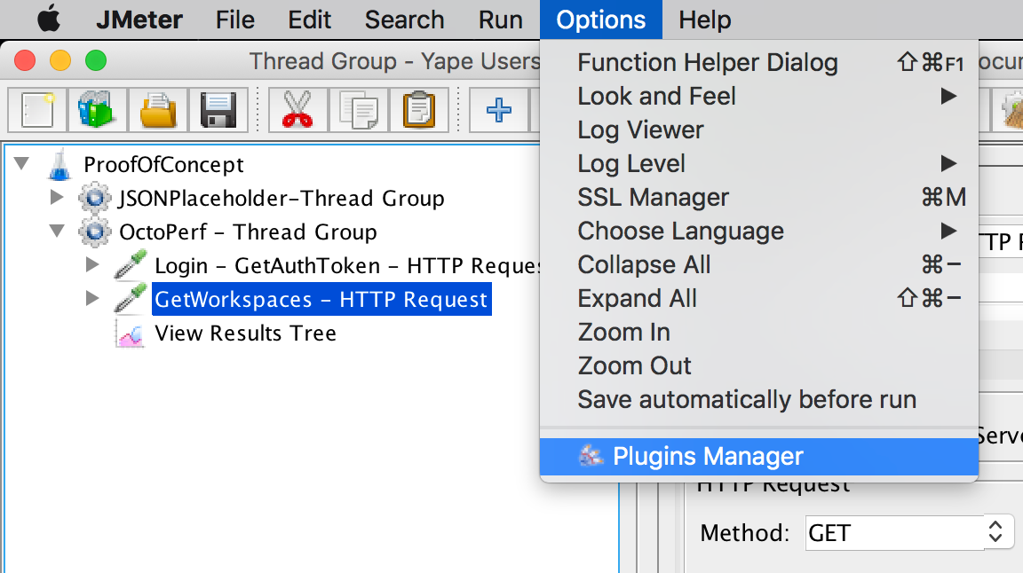 Run JMeter with plugins in macOS. The easiest way to install JMeter in