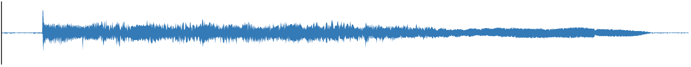 A wave styled visualization of an audio file.