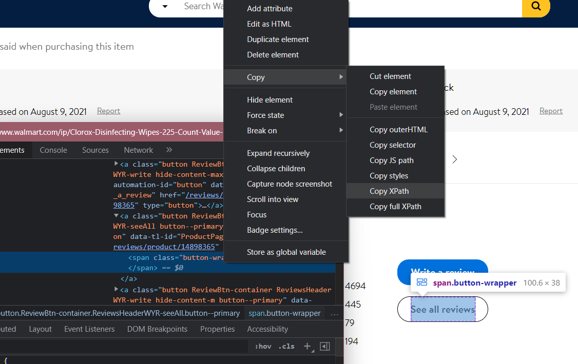 Scraping Walmart Product Reviews using Selenium | by Preet Shah |  MLearning.ai | Medium