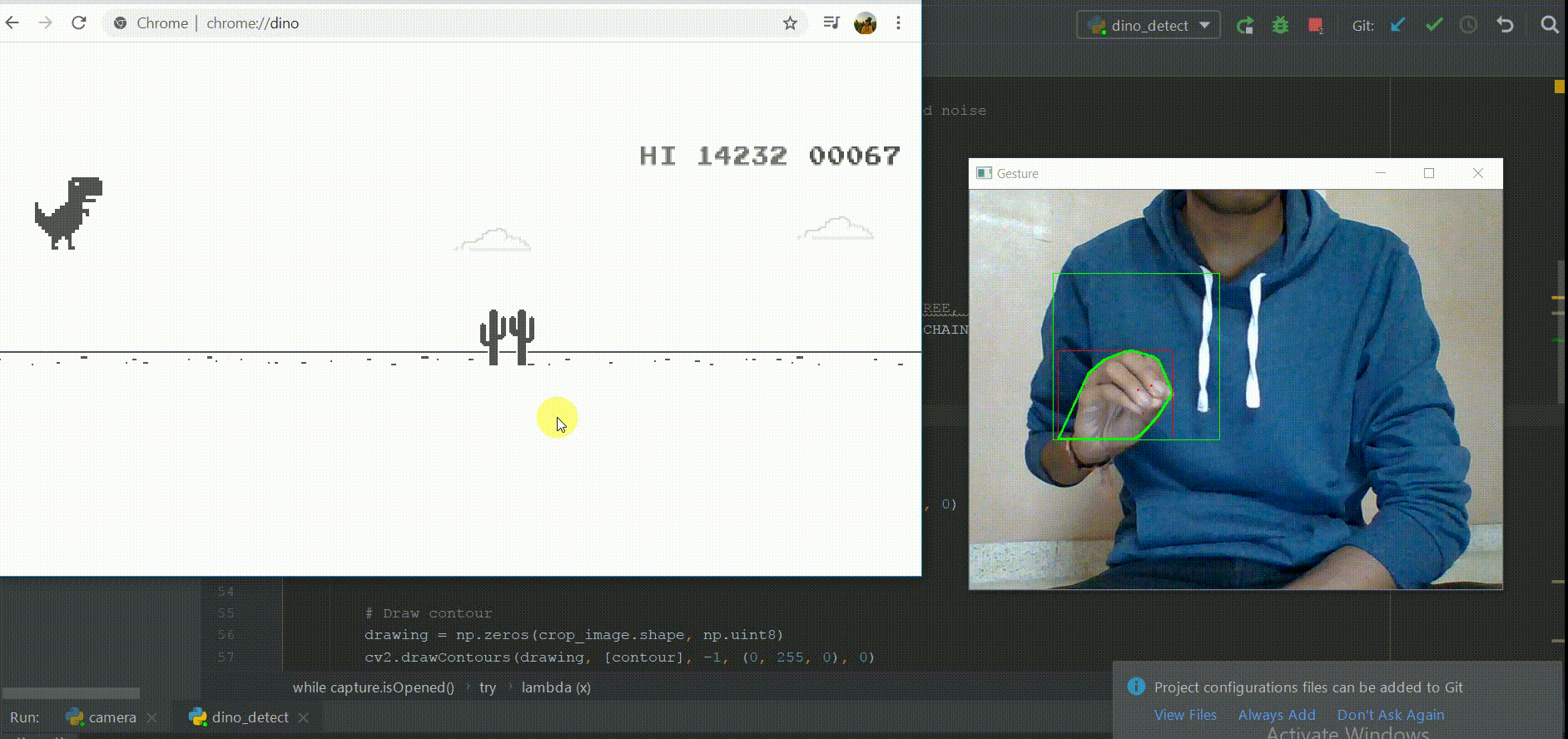Playing Chrome's Dinosaur Game using OpenCV | by Harshil Patel | Level Up  Coding