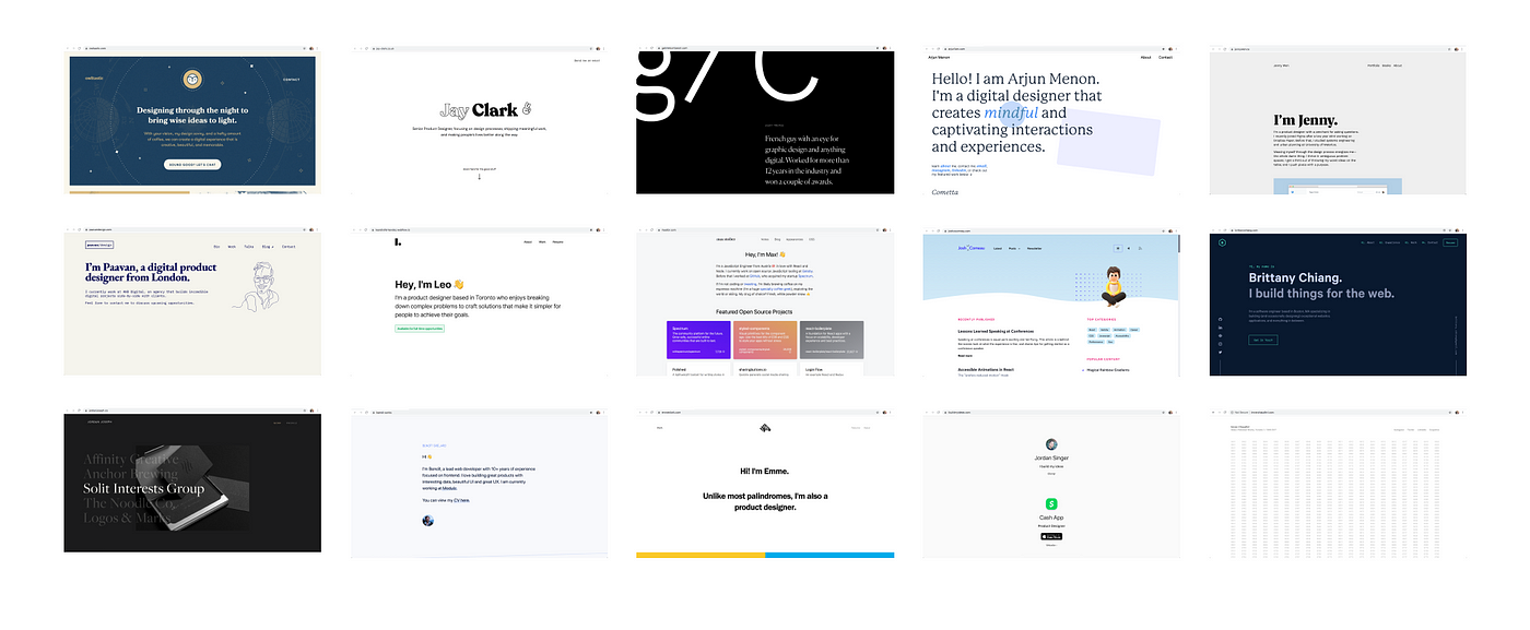 Sixteen Incredible Portfolio Websites Ux Collective