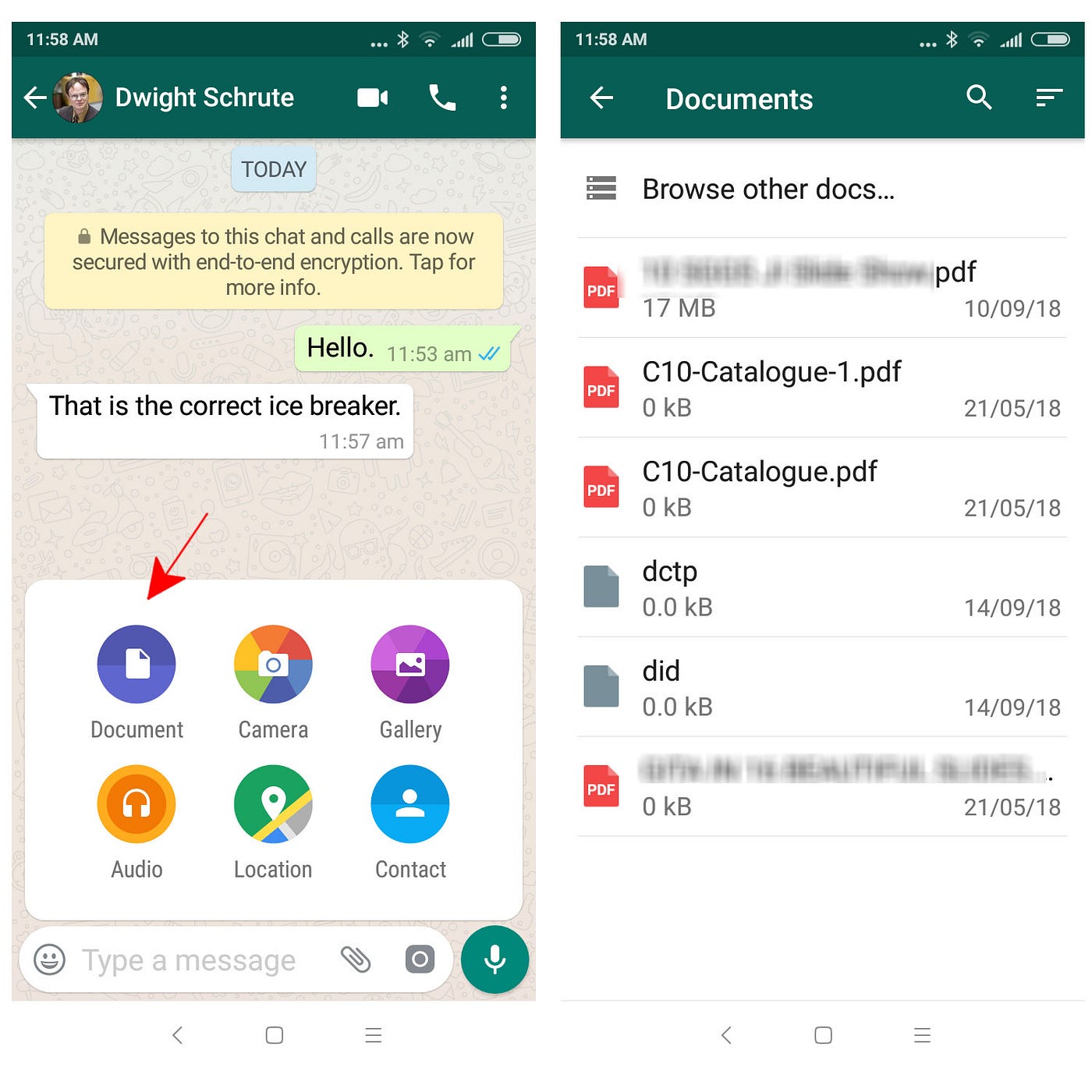 how to send large files through whatsapp