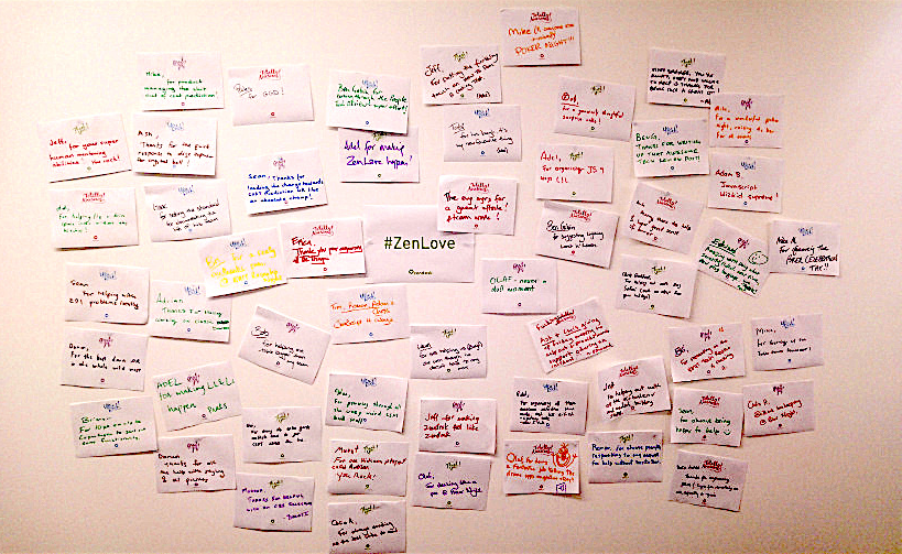 ZenLove — experimenting with a Kudos board by Adel Smee Zendesk Engineering Medium