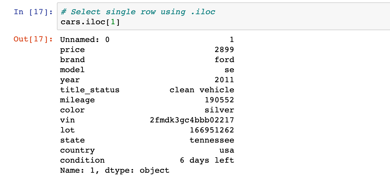 Python Pandas : Selecting and Subsetting data | by Garima Gupta | Medium