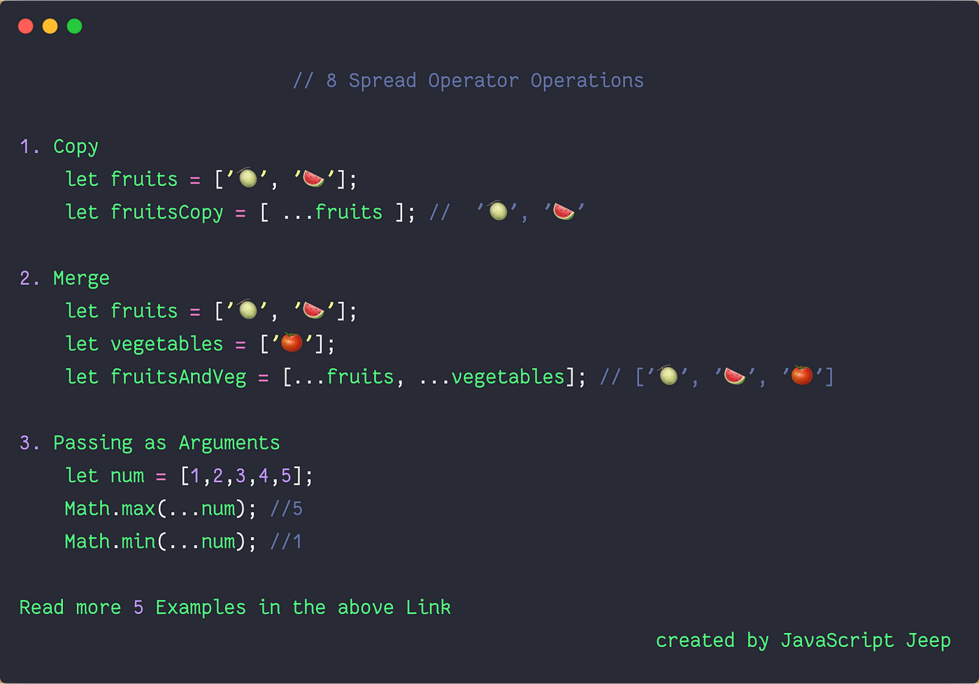 Map Function In Javascript Es6 8 Ways To Use The Spread Operator In Javascript. | By Javascript Jeep🚙💨 |  Javascript In Plain English