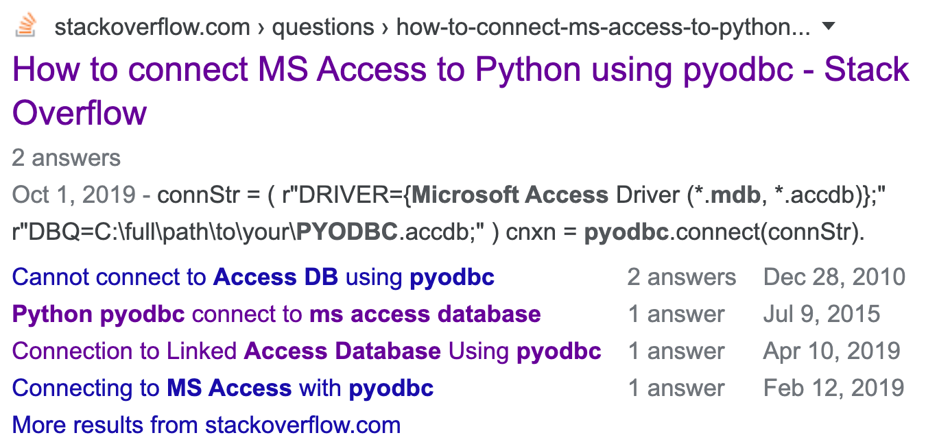 pyodbc with accdb file
