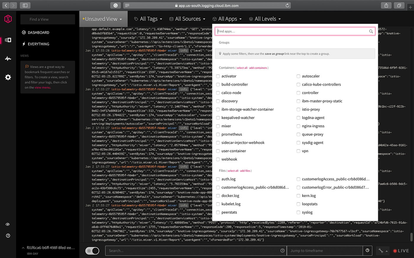 Knative Log analysis with LogDNA on IBM Cloud by Vidyasagar
