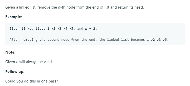 Leetcode Remove Nth Node From End of List (C++ hash map