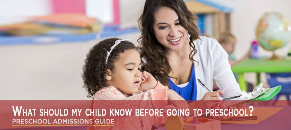 What should my child know before going to preschool?