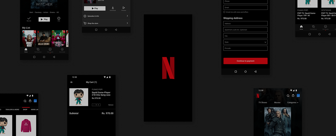 Introducing the Netflix Shop to their streaming application - UI/UX Case  study | Muzli - Design Inspiration