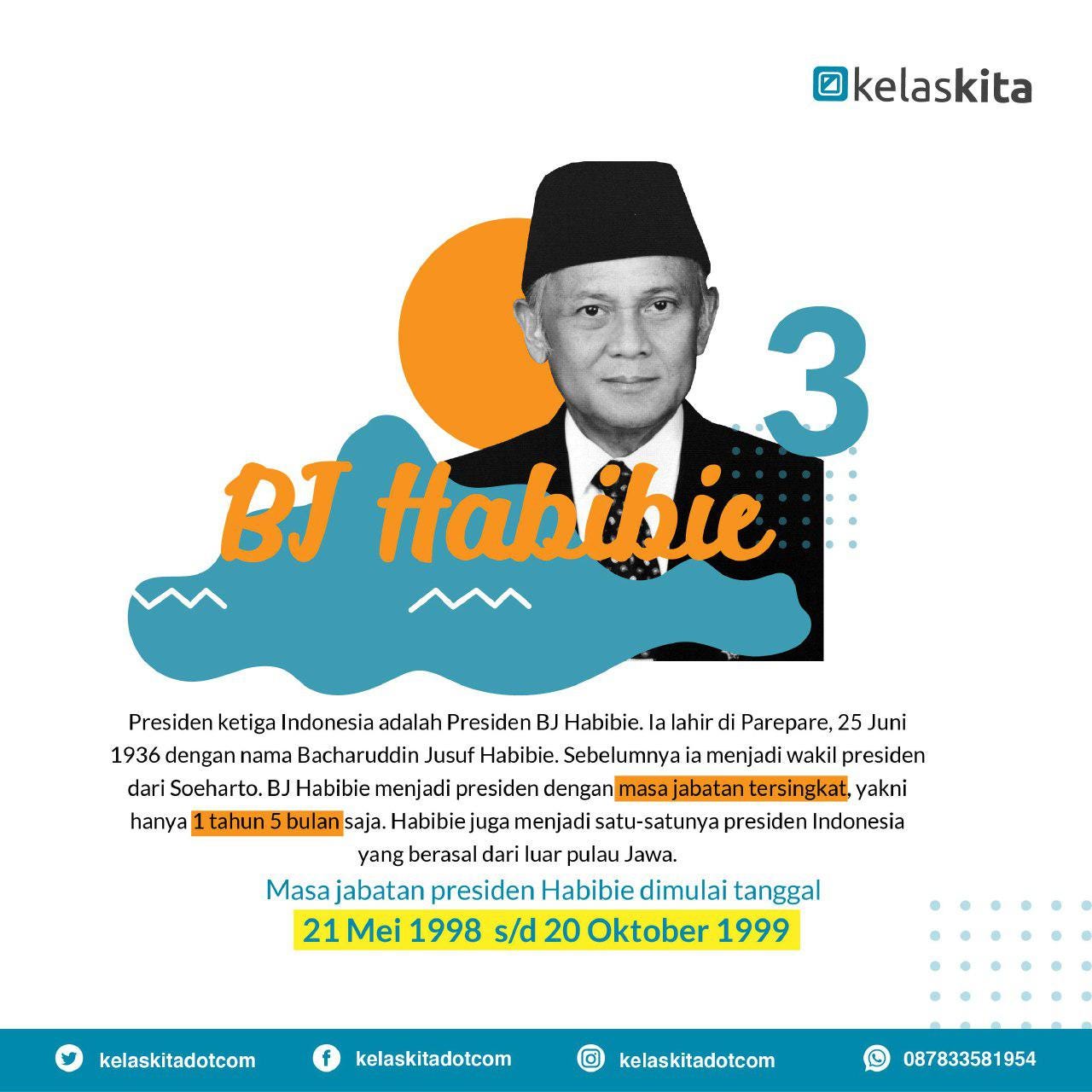 Presiden indonesia dengan masa jabatan tersingkat