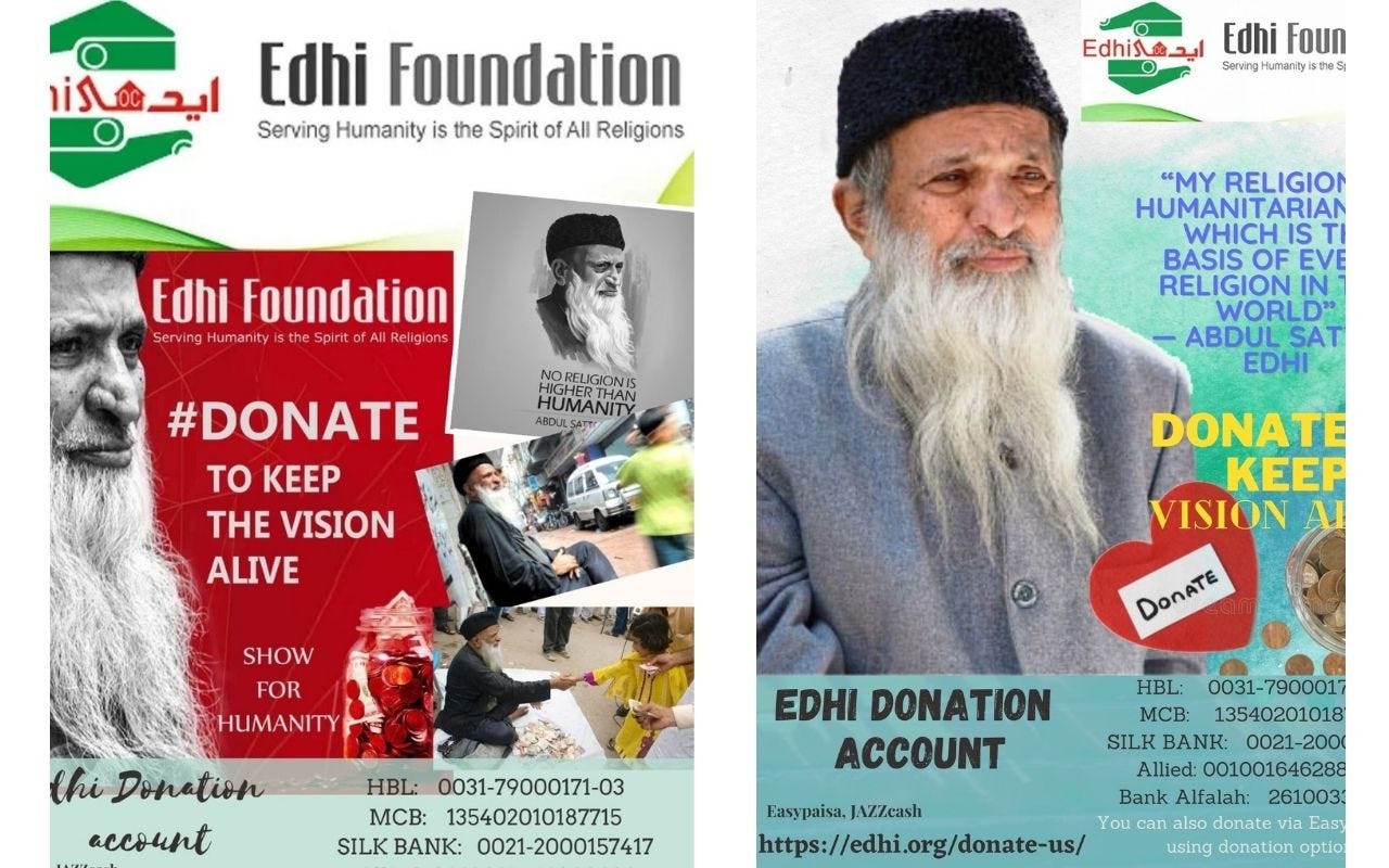 Funds Collection for Edhi Foundation by Asad Ali Medium