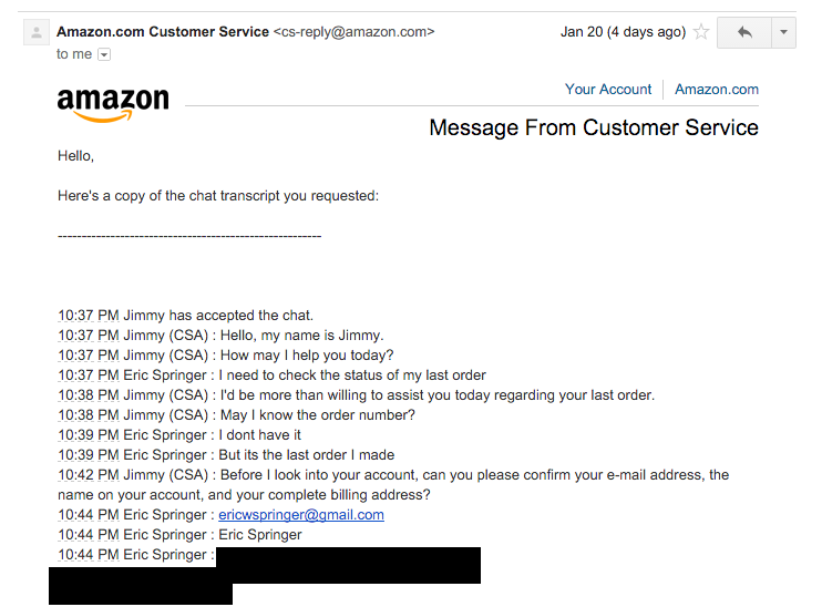 Amazon's customer service backdoor | by Eric | Medium