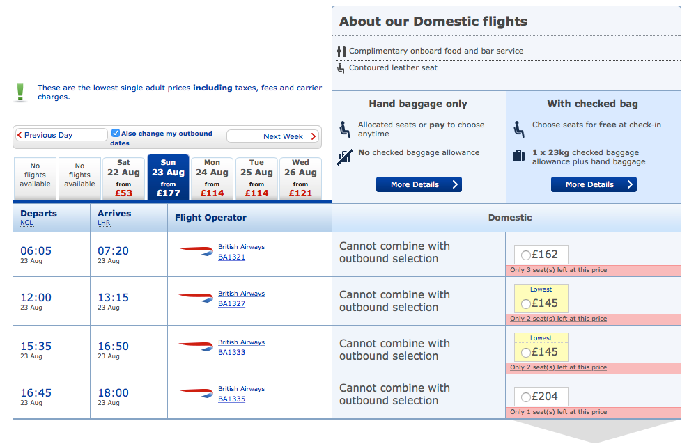 Dark patterns from British Airways #1 