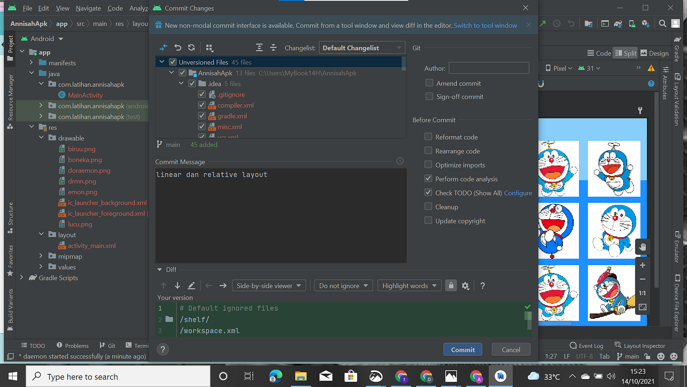 Membuat Project Relative Layout di android Studio ke Github | by ...