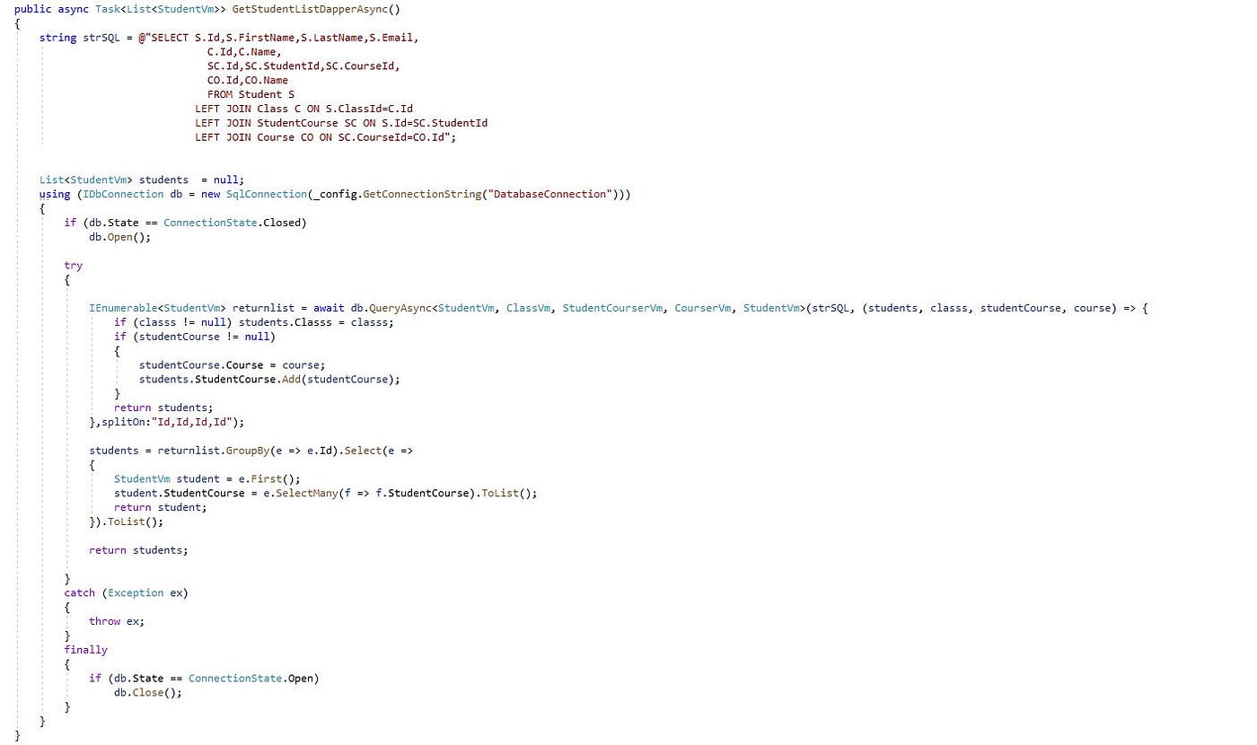 Using Dapper to load related entities in Core by pratik pokharel