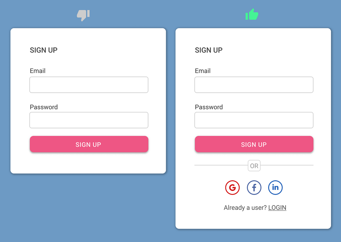 12 Best Practices for Sign Up and Login Page Design by Saadia Minhas 12 Best Practices for Sign Up and Login Page Design by Saadia Minhas
