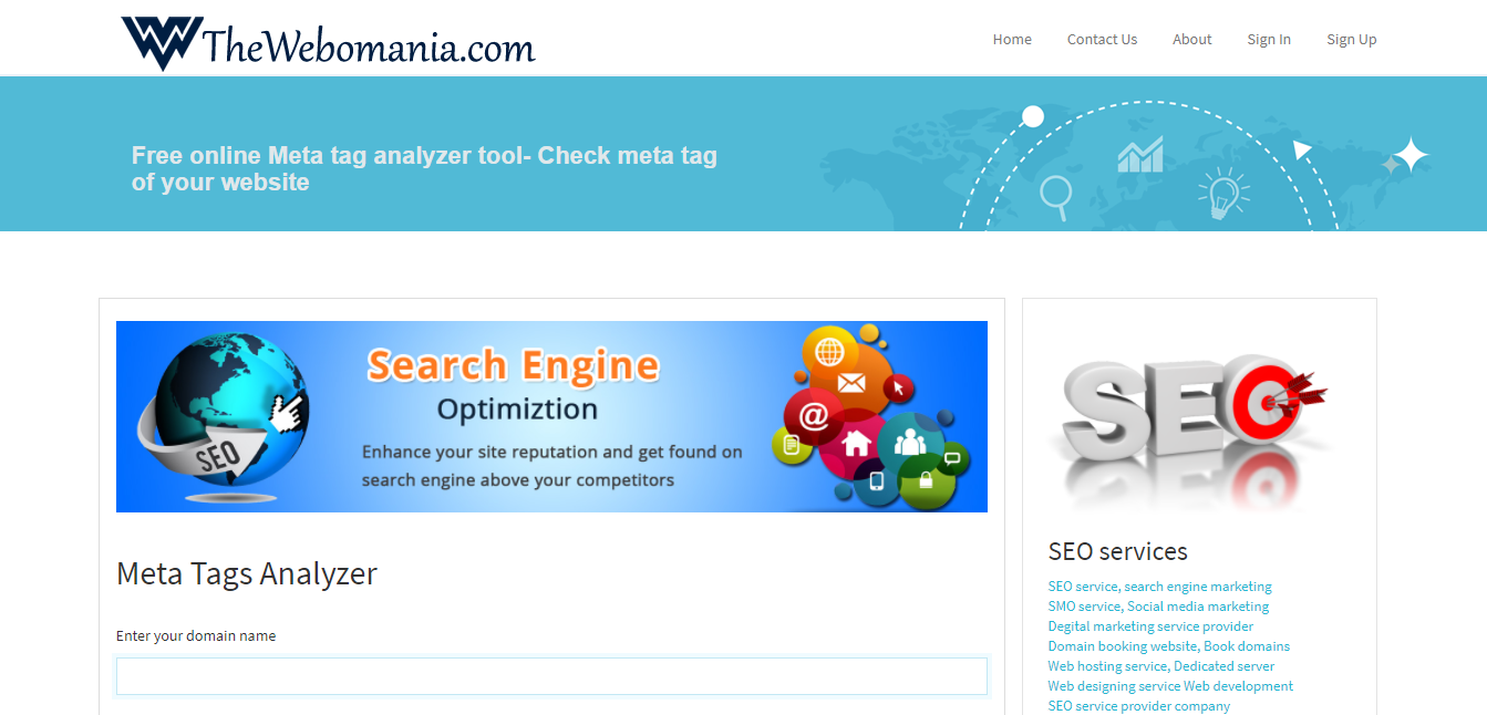 Optimal Meta description checker, SEO tag analyzer Analyze your