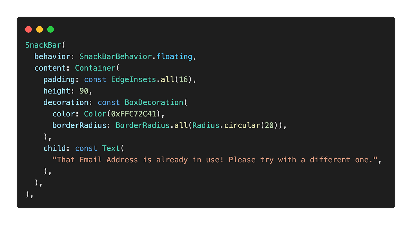Flutter Custom Error Message — Flash Message | by The Flutter Way | ITNEXT