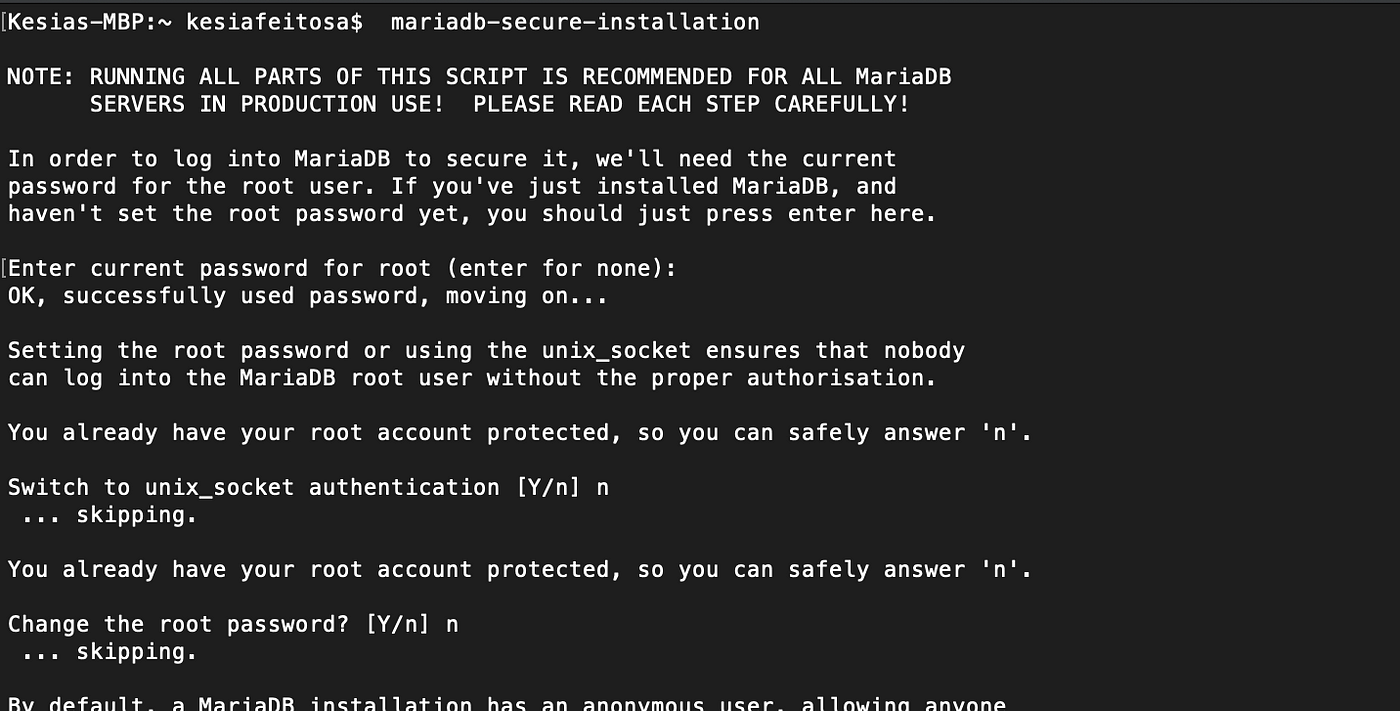 install mariadb on mac