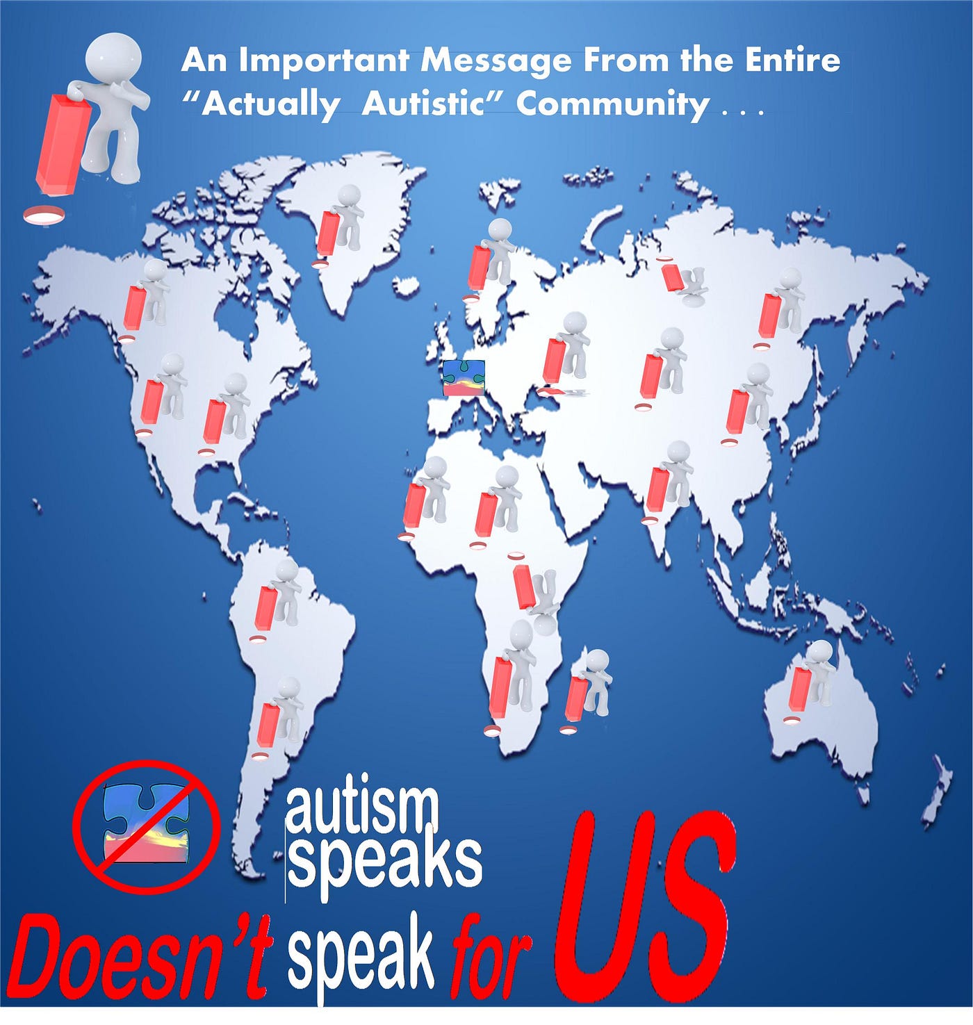 An important message from the entire Actually Autistic community. Autism Speaks Doesn’t Speak for Us.