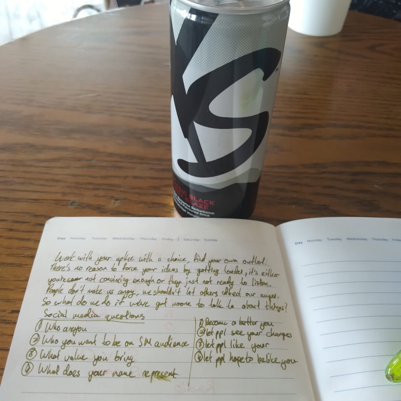 Xs Energy Drink with Notes